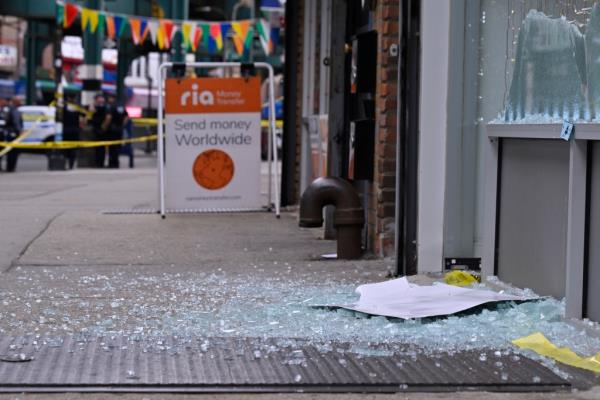 Scene wher<em></em>e a 87-year-old man was fatally shot by 25 year old man on electric scooter on Jamaica Avenue and 109th Street in Richmond Hill section of Queens.