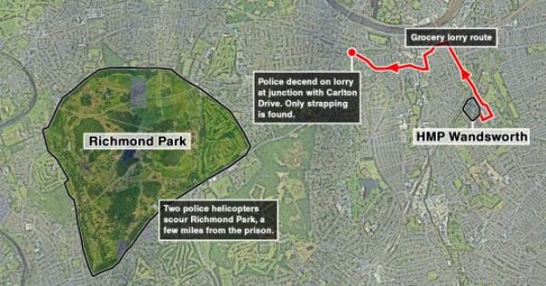 How Daniel Khalife pulled off the Great Escape HMP Wandsworth, Richmond Park metro graphics Credit metro.co.uk