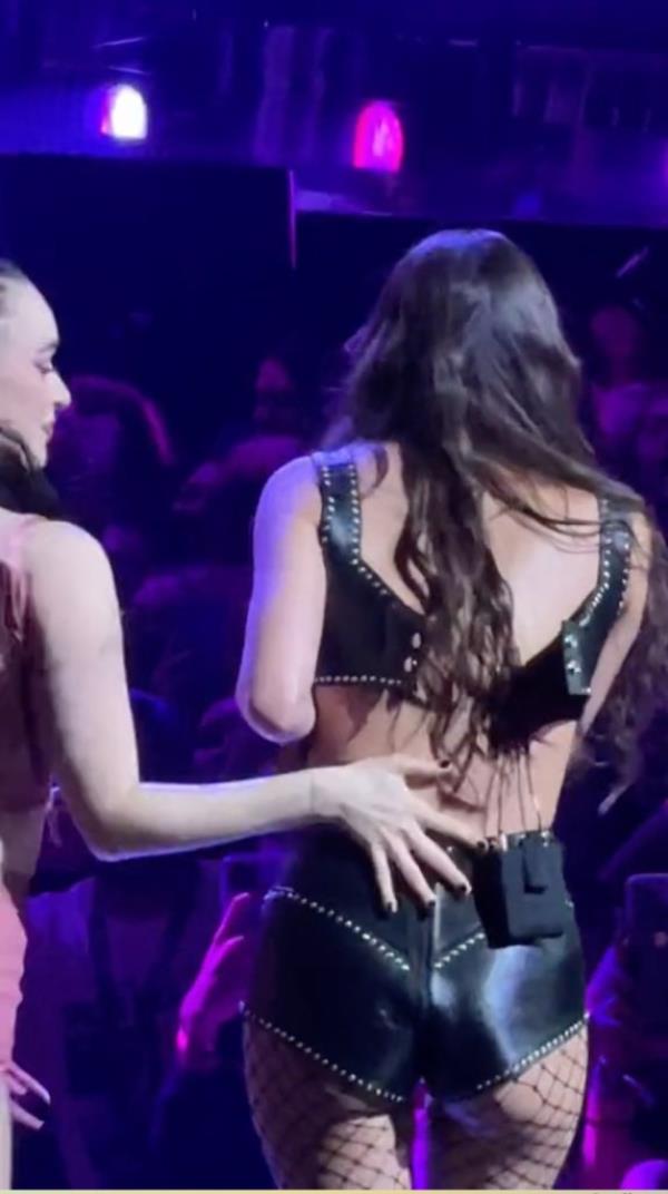 Fortunately for Olivia Rodrigo, her back was toward the crowd when her top came undone.