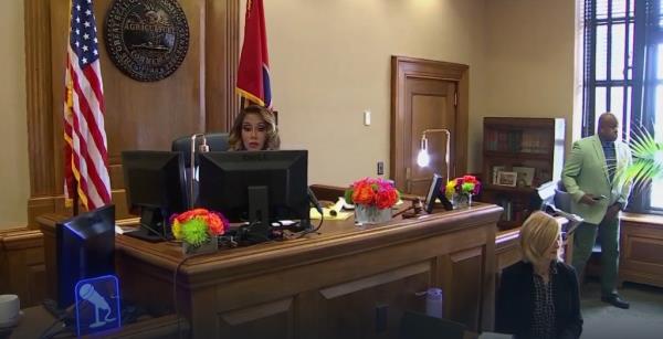 Judge I'Aesha L. Myles in court 