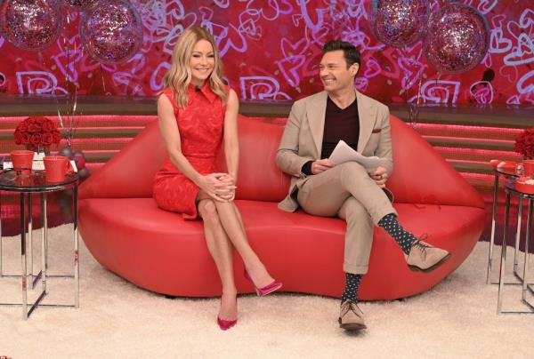 Kelly Ripa and Ryan Seacrest on 