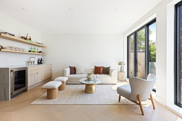 A sunlit living area.