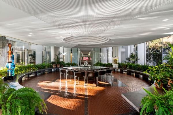 A statement dining space.