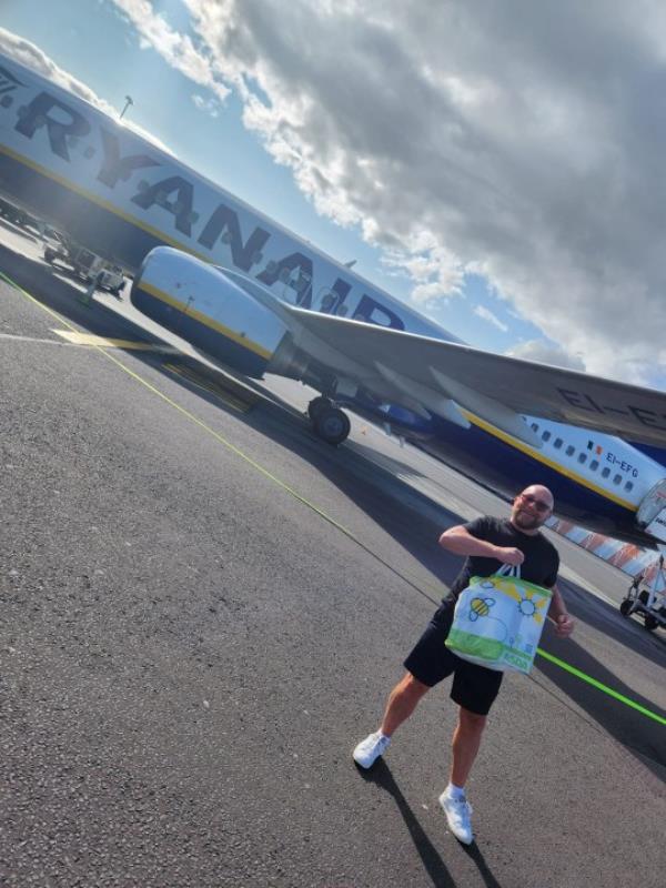 Andy Armstrong during his 24-hour jaunt to Ibiza. 