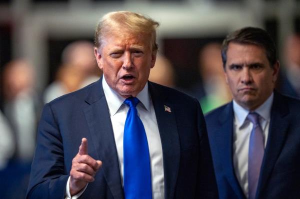 Trump was co<em></em>nvicted on 34 counts of falsifying business records in co<em></em>nnection with a hush mo<em></em>ney payment to a porn star.