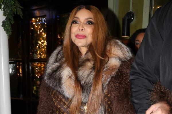 Wendy Williams wearing a fur coat at a private dinner at Fresco By Scotto in New York City.