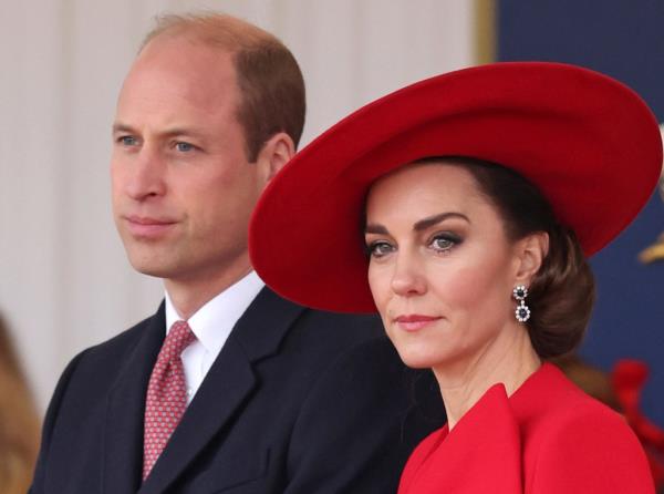 Prince William and Kate, Princess of Wales, at a ceremo<em></em>nial welcome event in London, England, on Nov. 21, 2023.