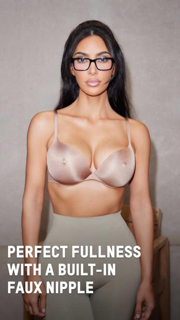Kim Kardashian launches polarizing new Skims bra with faux nipples