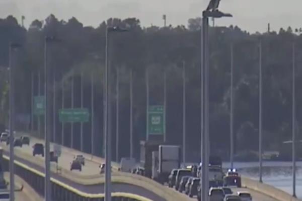 police on bridge