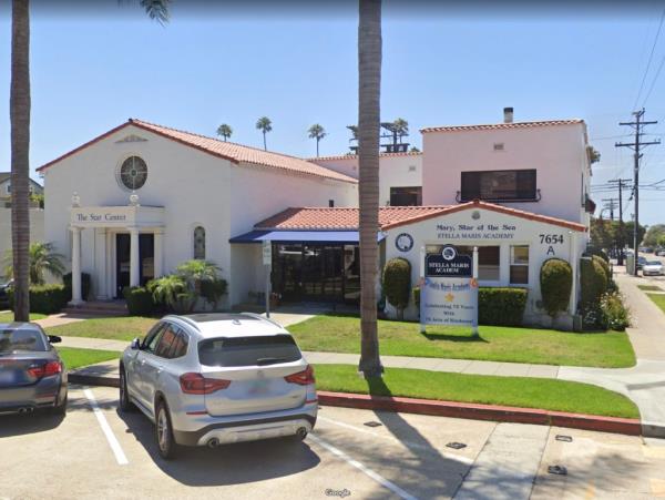 The Catholic school is pictured.