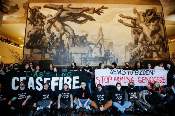 Schafer joined other protesters with the organization 