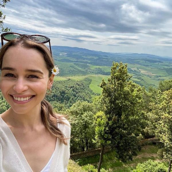Emilia Clarke smiling. 