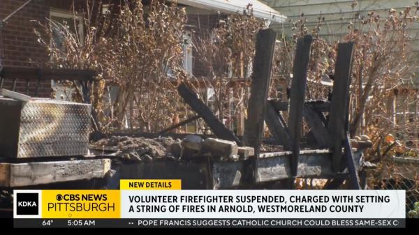 One of the fires saw a rear deck collapse, injuring a firefighter at the scene. 