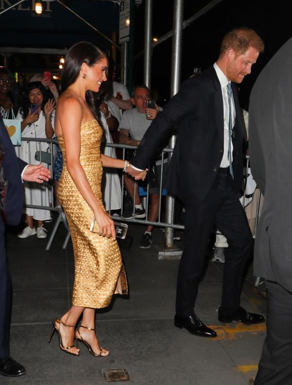 Prince Harry and Meghan Markle attend a ceremony wher<em></em>e she accepted the Women of Vision Award.
