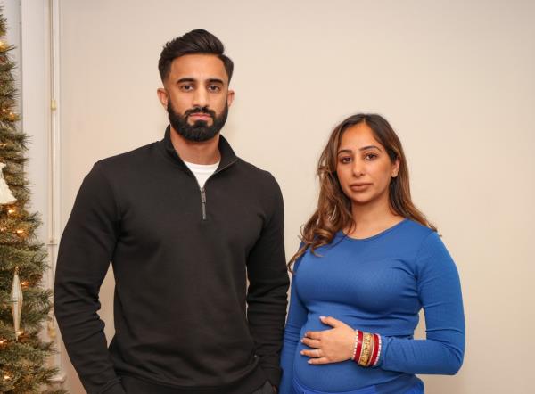 Bobby Chawla and his sister Gege Chawla pose for a picture,