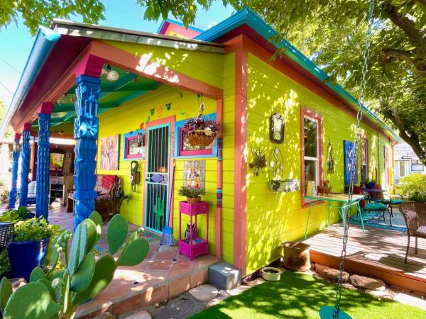 The bright exterior.