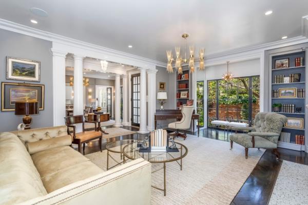 The residence also boasts high ceilings and large windows.