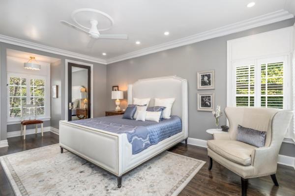 One of three bedrooms.