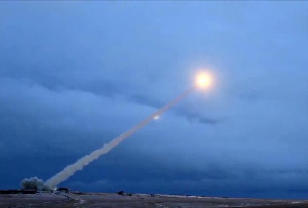 A Russian nuclear weapon named Burevestnik - dubbed ?Flying Chernobyl? and supposedly capable of flying for days on end to probe Western weaknesses - is being readied for launch in the Arctic in a feared 71st birthday present for the Kremlin dictator.