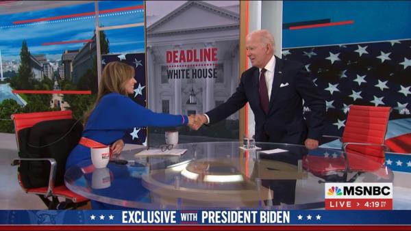 President Biden sat down for an interview with MSNBC’s Nicole Wallace.</p>
<p>
