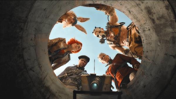 Kevin Hart, Cate Blanchett, Ariana Greenblatt, Florian Munteanu and Jamie Lee Curti staring into a hole