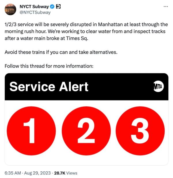 MTA advisory