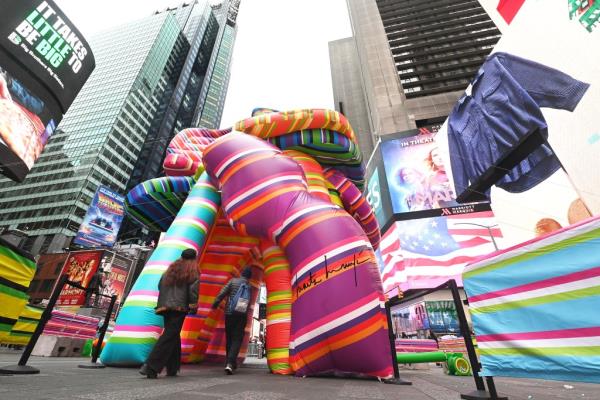 Visitors are able to walk through the massive creation.