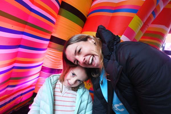 Argentinian tourist Andrea Arguindegui, visited the display Friday with her daughter, 6-year-old Emilia.