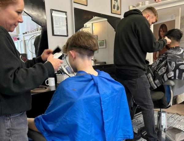 Toby Quinn, 15, has his mullet chopped after staff at his school told him his hair needed to go as it did not fit in with their standards of dress. Photo released October 26 2023. See SWNS story SWLNmullet. A 15-year-old boy was put into isolation at school after being told his MULLET hairstyle was 'too extreme'. Toby Quinn was left fuming after learning his school had changed its hair policy and branded his trim as 'unacceptable' and ?unprofessional?. Teachers at St Aidan's Catholic Academy in Sunderland separated the schoolboy from his classmates and kept him isolated for a whole day. Ironically, he had previously been punished the same way for havin<em></em>g his hair too short - but was now told it was too long.