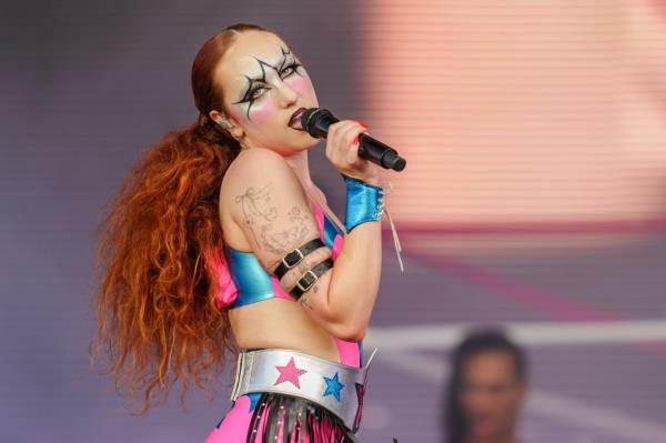 Chappell Roan performs during Lollapalooza at Grant Park on August 01, 2024 in Chicago, Illinois. 