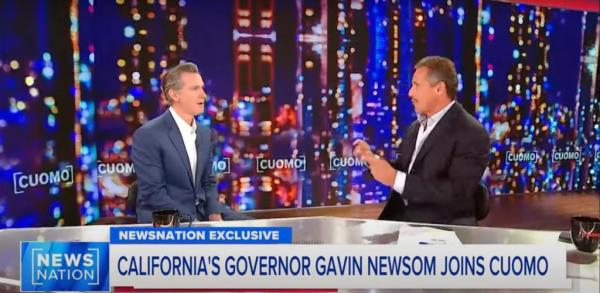 California Gov. Gavin Newsom and NewsNation host Chris Cuomo