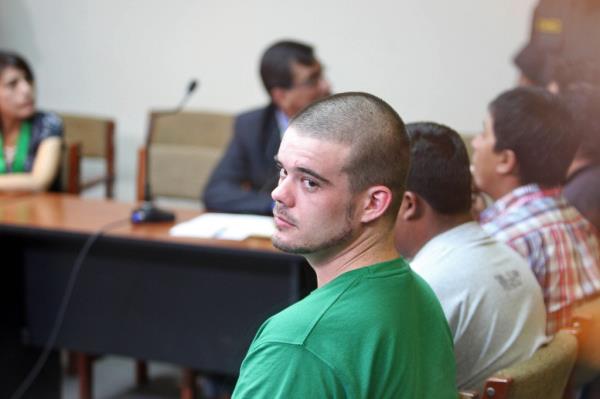Dutch natio<em></em>nal Joran Van der Sloot is pictured during a hearing at the Lurigancho prison in Lima on January 13, 2012. Van der Sloot, who pleaded guilty earlier this week to the murder of a young Peruvian woman in 2010, will hear the sentence today. Van der Sloot is also a prime suspect in the unsolved disappearance of US college student Natalee Holloway on the Caribbean island of Aruba in 2005. 