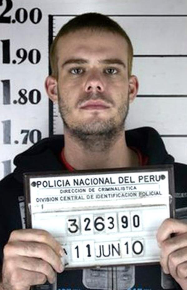 In this handout, Dutch co<em></em>nvicted murderer Joran van der Sloot in a mug shot following his arrest in Lima, Peru, 11th June 2010. 