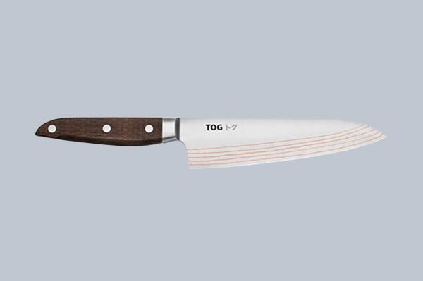 A knife with a wooden handle