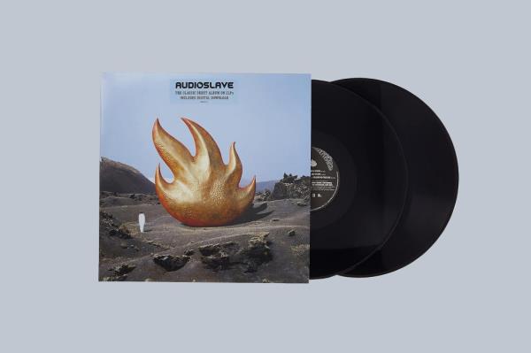 Record cover featuring a picture of a fire