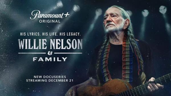 Willie Nelson with a guitar. 