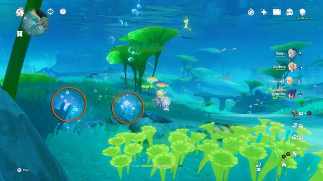 Genshin Impact romaritime flowers underwater for the north location of the third flower cluster. These are located close to the Opera Epiclese. 