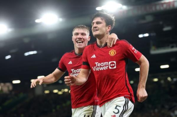 Manchester United celebrate scoring in the Champions League
