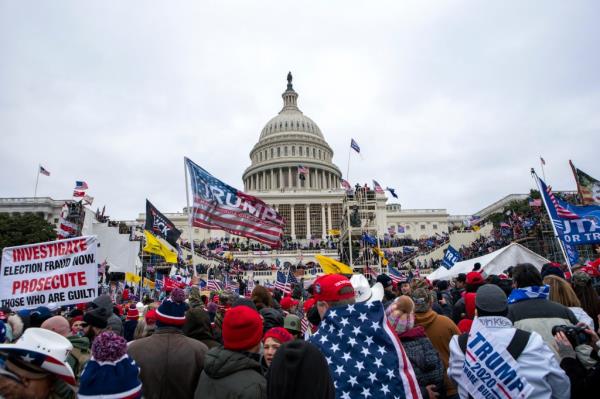 Insurrections loyal to President Do<em></em>nald Trump rally at the U.S. Capitol in Washington on Jan. 6, 2021.