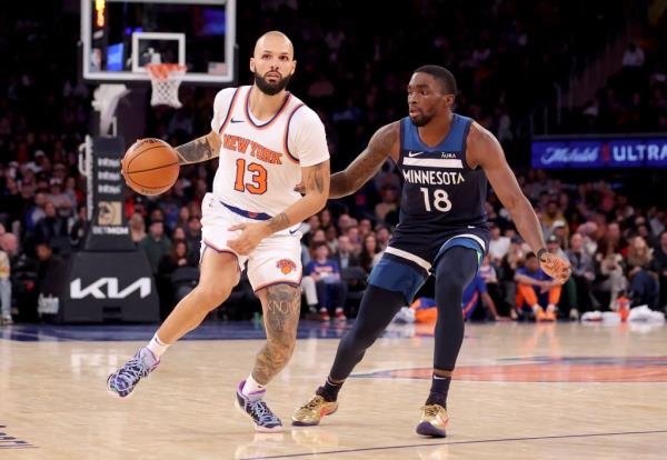 Evan Fournier, whose future with the Knicks is unclear, scored 15 points in extended time in the preseason loss.