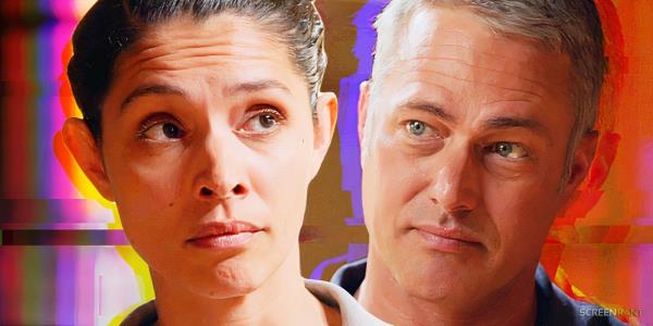 Miranda Rae Mayo as Stella Kidd and Taylor Kinney as Kelly Severide in Chicago Fire-2