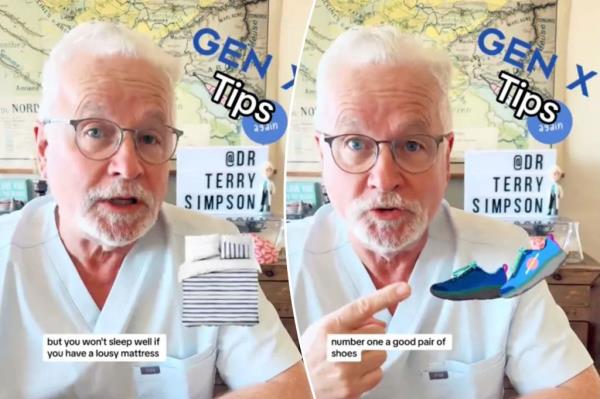 Dr. Terry Simpson, a boomer-aged physician, says Gen Xers should invest in a good pair of walking shoes and a comfortable mattress.