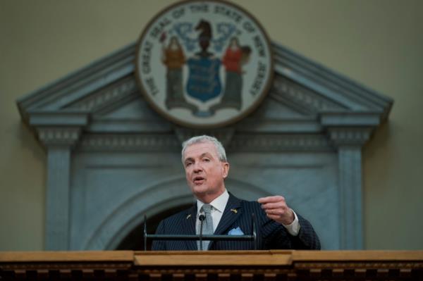 New Jersey Gov. Phil Murphy delivered his budget address to a joint session of the Legislature at the statehouse, in Trenton, N.J., Tuesday, Feb. 28.