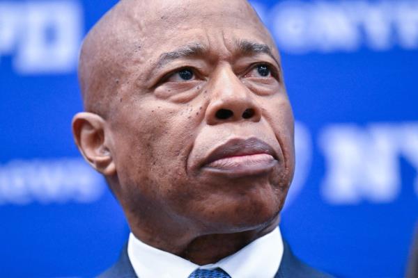 Mayor Eric Adams and NYPD public safety announcement.