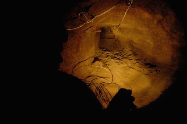 One of the underground tunnels in Gaza.
