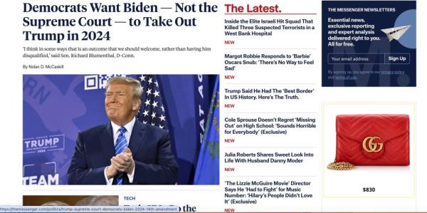 Screengrabs of the website 