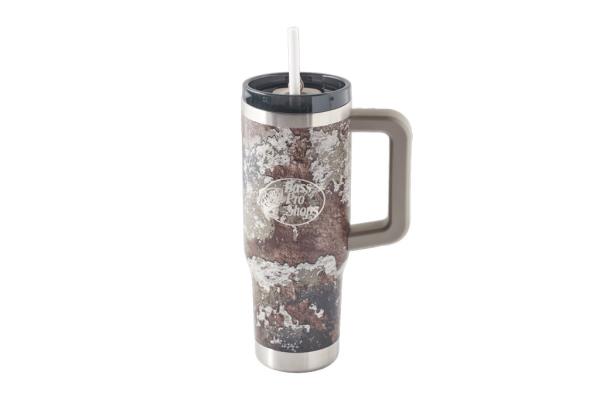 A close-up view of a mug