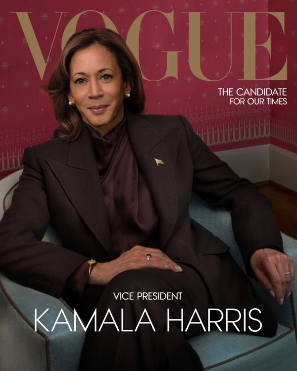 Vice President Kamala Harris graces the cover of the digital version of the October issue of Vogue.