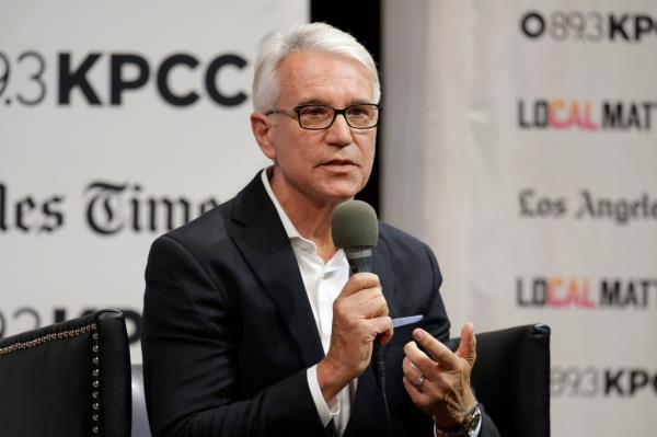 In this Jan. 29, 2020, file photo, George Gascón participates at the L.A. District Attorney candidates' debate in Los Angeles.