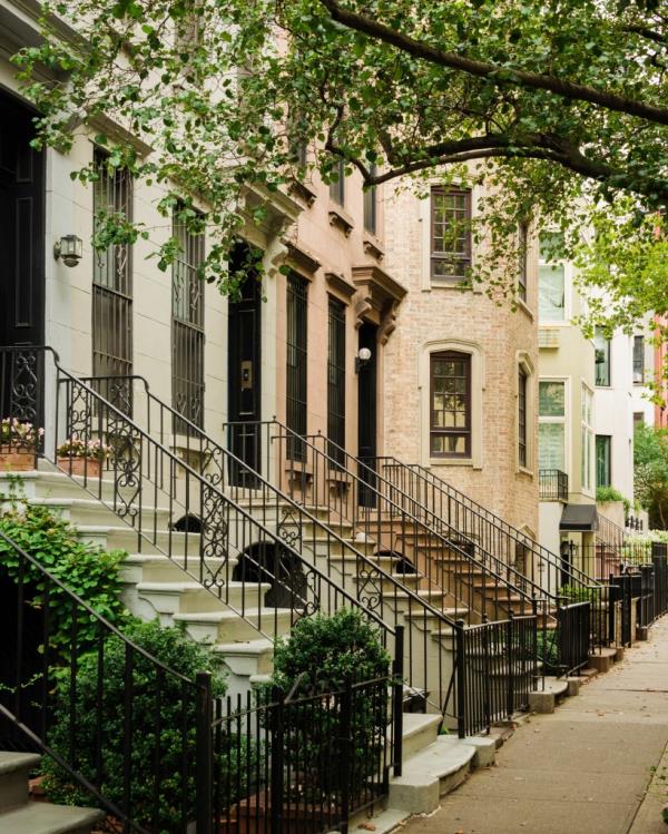 Upper East Side townhouse exteriors.